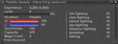 Signature for player Paladin Sample